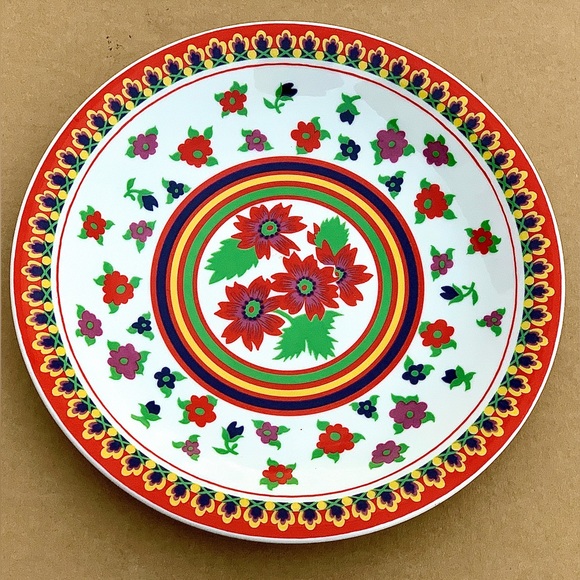 Mid Century Vintage Heinrich Germany 13” Round Floral Pattern Serving Plate - Picture 5 of 16